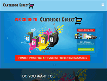Tablet Screenshot of cartridgedirect.co.za